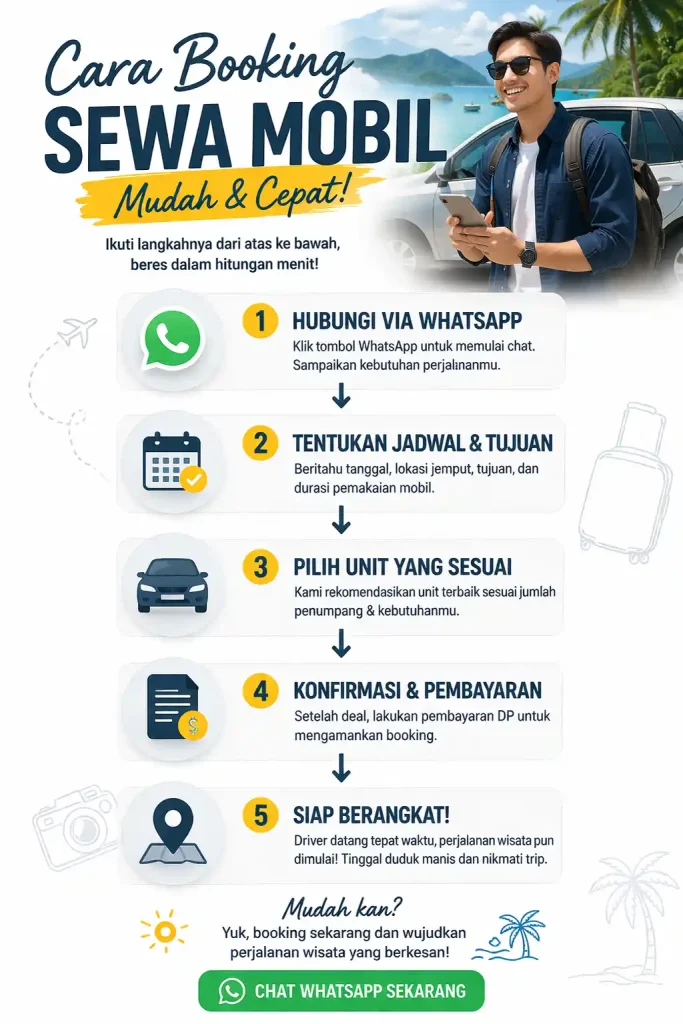 cara pesan sewa mobil pariwisata