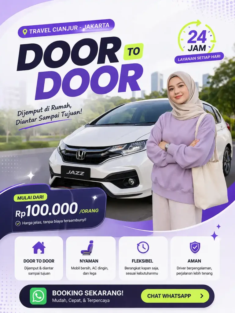 Travel cianjur jakarta door to door