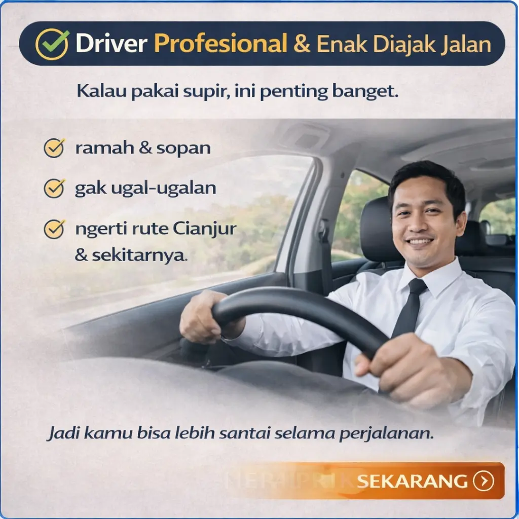 driver ramah dan profesional